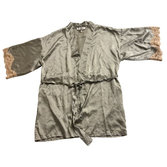 Vintage Victorian Secret Satin & Lace Chemise Nightgown Slip Dress w Spaghetti S - Picture 5 of 16